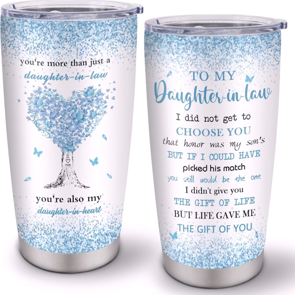 NWT Daughter In Law 20 oz Gift Tumbler From Mother In Law Double Wall Insulation